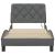 Cadru de pat cu LED fără saltea țesătură gri închis 90x200 cm GartenMobel Dekor