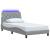 Cadru de pat cu LED fără saltea Gri deschis 100x200 cm Material GartenMobel Dekor