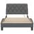 Cadru de pat cu LED fără saltea țesătură gri închis 100x200 cm GartenMobel Dekor