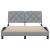Cadru de pat cu LED fără saltea Gri deschis 120x200 cm Material GartenMobel Dekor