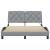 Cadru de pat cu LED fără saltea Gri deschis 140x190 cm Material GartenMobel Dekor