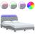 Cadru de pat cu LED fără saltea Gri deschis 140x190 cm Material GartenMobel Dekor