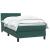 Pat box spring cu saltea, verde închis, 80x220 cm, catifea GartenMobel Dekor
