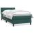 Pat box spring cu saltea, verde închis, 80x220 cm, catifea GartenMobel Dekor