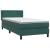 Pat box spring cu saltea, verde închis, 80x220 cm, catifea GartenMobel Dekor