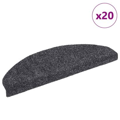 Covorașe scară autoadezive 20 buc Gri închis 65x21x4 cm GartenMobel Dekor