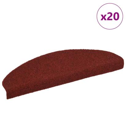 Covorașe scară autoadezive 20 buc Roșu 65x21x4 cm GartenMobel Dekor