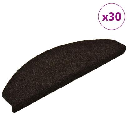Covorașe scară autoadezive 30 buc Maro închis 65x21x4 cm GartenMobel Dekor