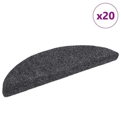 Covorașe scară autoadezive 20 buc Gri închis 56x17x3 cm GartenMobel Dekor