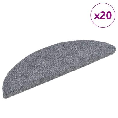 Covorașe scară autoadezive 20 buc Gri deschis 56x17x3 cm GartenMobel Dekor