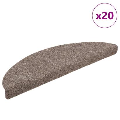 Covorașe scară autoadezive 20 buc crem 56x17x3 cm GartenMobel Dekor