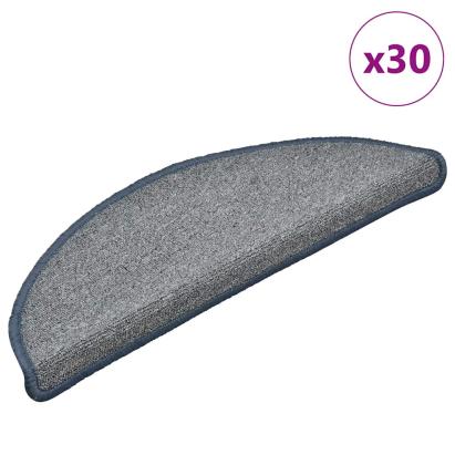Covorașe scară 30 buc gri deschis și albastru 56x17x3 cm GartenMobel Dekor