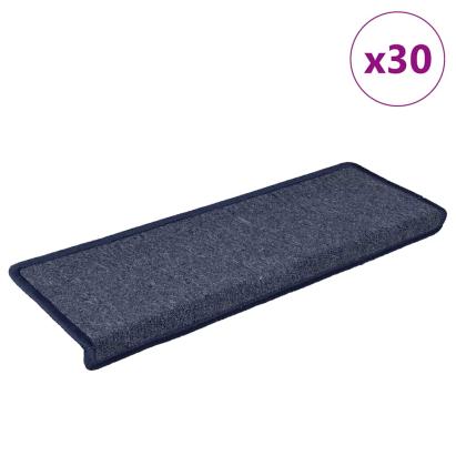Covorașe scară 30 buc 65x21x4 cm gri și albastru GartenMobel Dekor