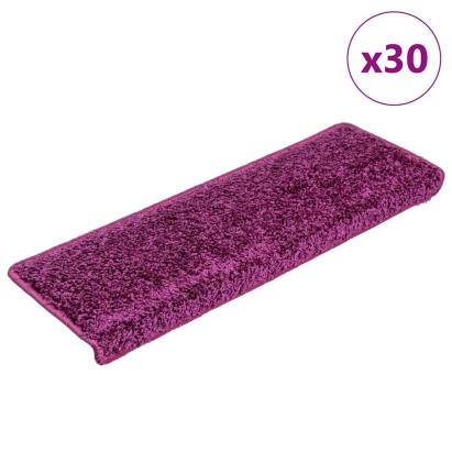 Covorașe scară 30 buc 65x21x4 cm violet GartenMobel Dekor