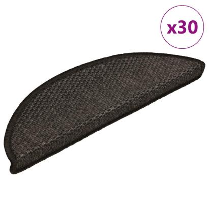 Covorașe scări autoadezive 30 buc antracit 56x17x3 aspect sisal GartenMobel Dekor