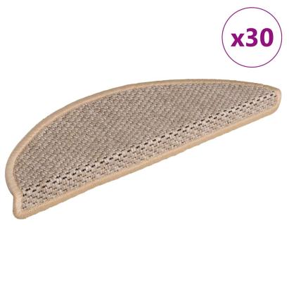 Covorașe de scară autoadezive aspect sisal 30 buc. Bej deschis GartenMobel Dekor