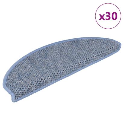Covorașe scări autoadezive, 30 buc. albastru 65x21x4 cm, sisal GartenMobel Dekor