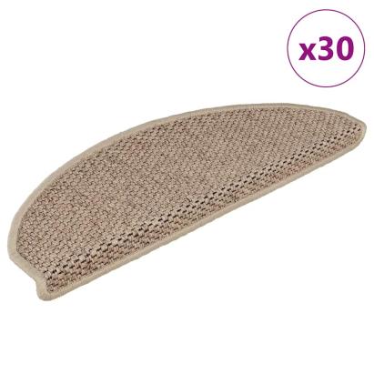 Covorașe scări autoadezive 30buc nisipiu 65x21x4cm aspect sisal GartenMobel Dekor