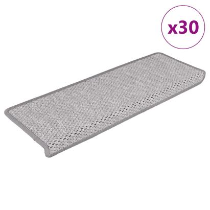 Covorașe scară autoadezive aspect sisal 30 buc Platina GartenMobel Dekor