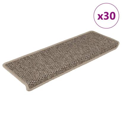 Covorașe scări autoadezive, 30 buc. bej 65x21x4 cm aspect sisal GartenMobel Dekor