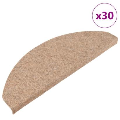 Covorașe scară autoadezive 30 buc Bej 65x22,5x3,5 cm GartenMobel Dekor