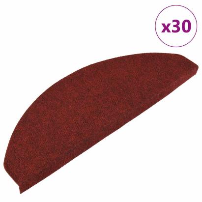 Covorașe scară autoadezive 30 buc Roșu 65x22,5x3,5 cm GartenMobel Dekor
