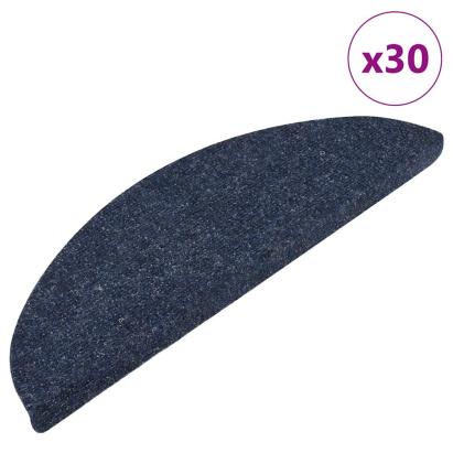 Covorașe scară autoadezive 30 buc Albastru 56x17x3 cm GartenMobel Dekor