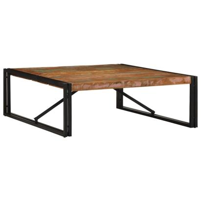 Masuta de cafea multicolora 100x100x35 cm lemn masiv recuperat GartenMobel Dekor