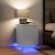 Noptiere cu lumini LED 2 buc Alb 38x34x50 cm GartenMobel Dekor