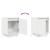 Noptiere cu lumini LED 2 buc Alb 38x34x50 cm GartenMobel Dekor