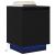 Noptiere cu lumini LED 2 buc Negru 38x34x50 cm GartenMobel Dekor
