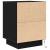 Noptiere cu lumini LED 2 buc Negru 38x34x50 cm GartenMobel Dekor