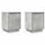 Noptiere cu lumini LED 2 buc Beton Gri 38x34x50 cm GartenMobel Dekor