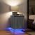 Noptiere cu lumini LED 2 buc Gri Sonoma 38x34x50 cm GartenMobel Dekor