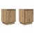 Noptiere cu lumini LED 2 buc Stejar Artisan 38x34x50 cm GartenMobel Dekor