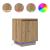 Noptiere cu lumini LED 2 buc Stejar Artisan 38x34x50 cm GartenMobel Dekor