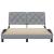 Cadru de pat cu LED fără saltea Gri deschis 140x200 cm Material GartenMobel Dekor