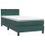 Pat box spring cu saltea, verde închis, 80x220 cm, catifea GartenMobel Dekor