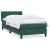 Pat box spring cu saltea, verde închis, 80x220 cm, catifea GartenMobel Dekor