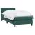 Pat box spring cu saltea, verde închis, 80x220 cm, catifea GartenMobel Dekor