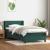 Pat box spring cu saltea, verde închis, 80x220 cm, catifea GartenMobel Dekor