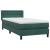Pat box spring cu saltea, verde închis, 80x220 cm, catifea GartenMobel Dekor