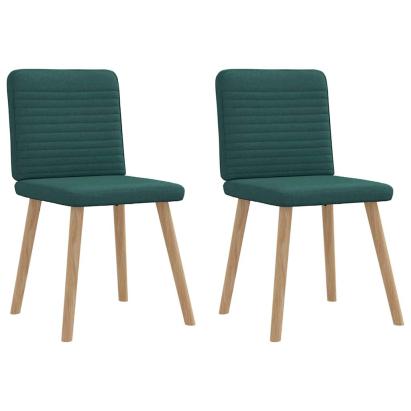 Scaune de bucătărie, 2 buc., verde închis, material textil GartenMobel Dekor