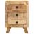 Noptiera 2 buc 37x32x50 cm Lemn masiv Mango brut GartenMobel Dekor