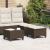Scaune de grădină cu perne 2 buc Maro 55x55x36 cm Poly Ratan GartenMobel Dekor
