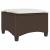 Scaune de grădină cu perne 2 buc Maro 55x55x36 cm Poly Ratan GartenMobel Dekor