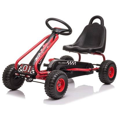 Kart cu pedale pentru copii G201 Kidscare, culoare rosu, frana de mana, pentru 3-6 ani, scaun reglabil for Your BabyKids