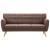 Canapea cu 3 locuri, material textil, 172 x 70 x 82 cm, maro GartenMobel Dekor