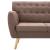 Canapea cu 3 locuri, material textil, 172 x 70 x 82 cm, maro GartenMobel Dekor