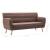 Canapea cu 3 locuri, material textil, 172 x 70 x 82 cm, maro GartenMobel Dekor